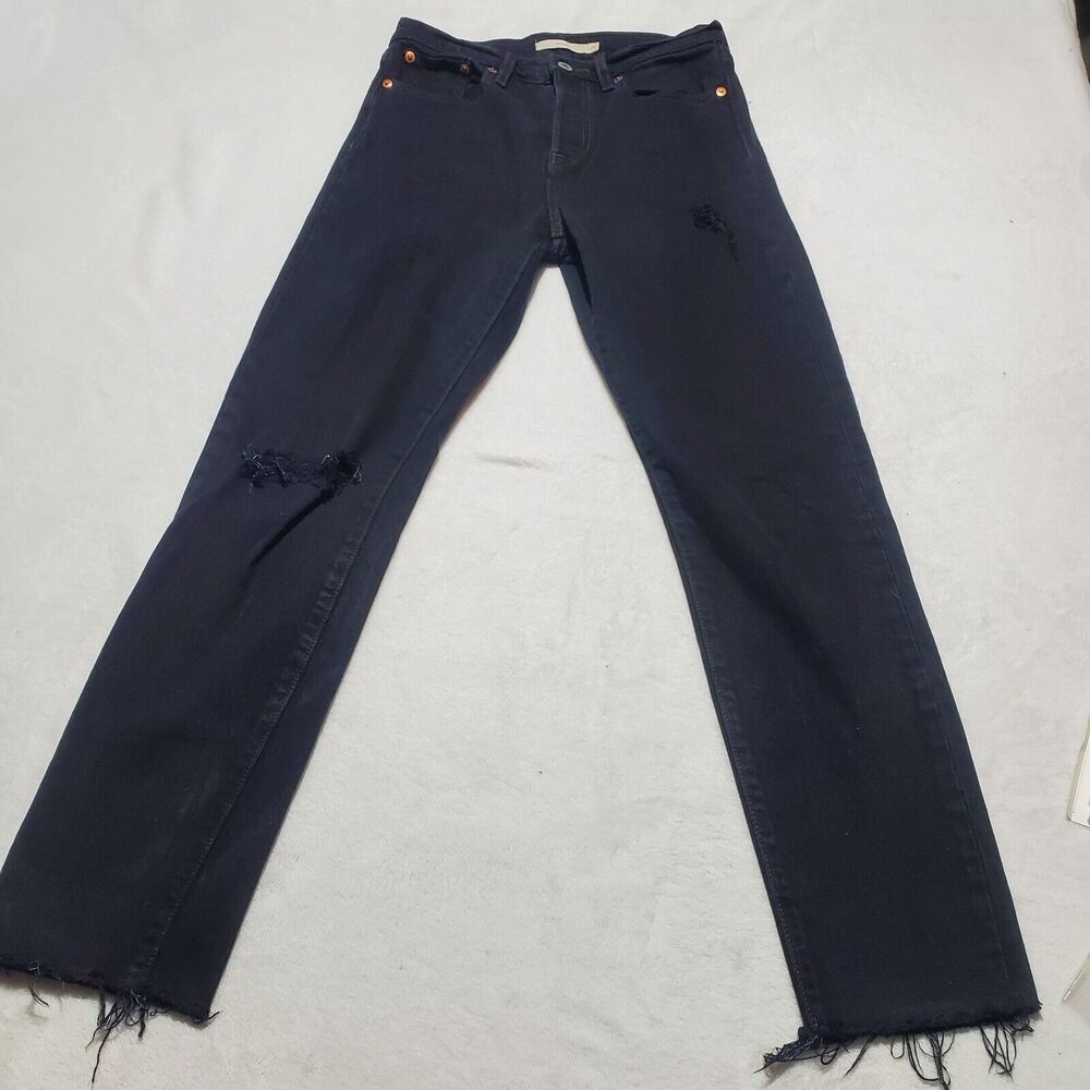 Levi's Black Straight Leg Jeans for Women